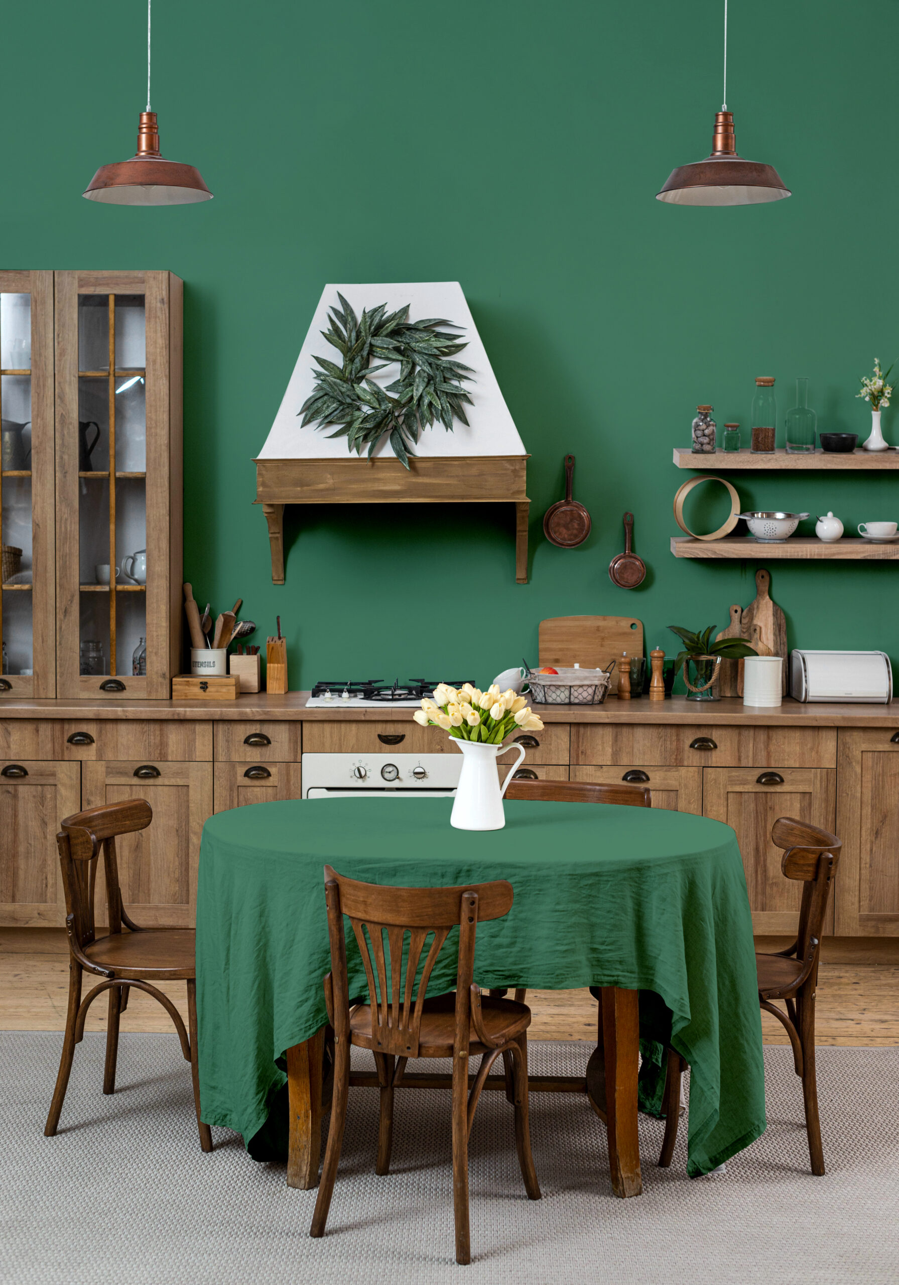 view-beautifully-decorated-green-kitchen